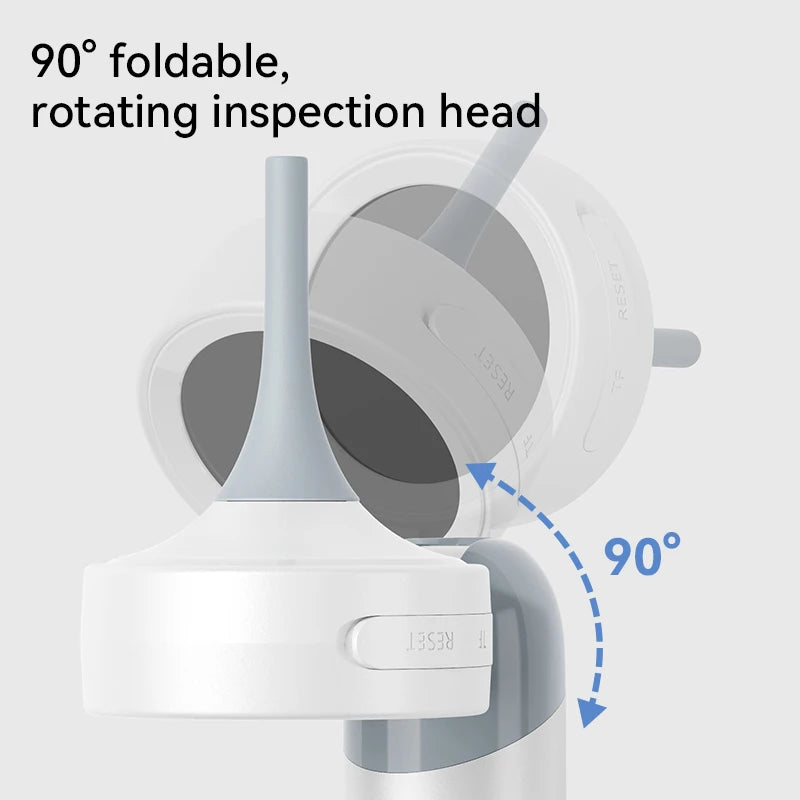 1.38'' Ear Camera Wit IPS Display and 1080P Camera Ear Check Portable Inspector for Ear Mouth Pet With 12tips Replaceable Tools