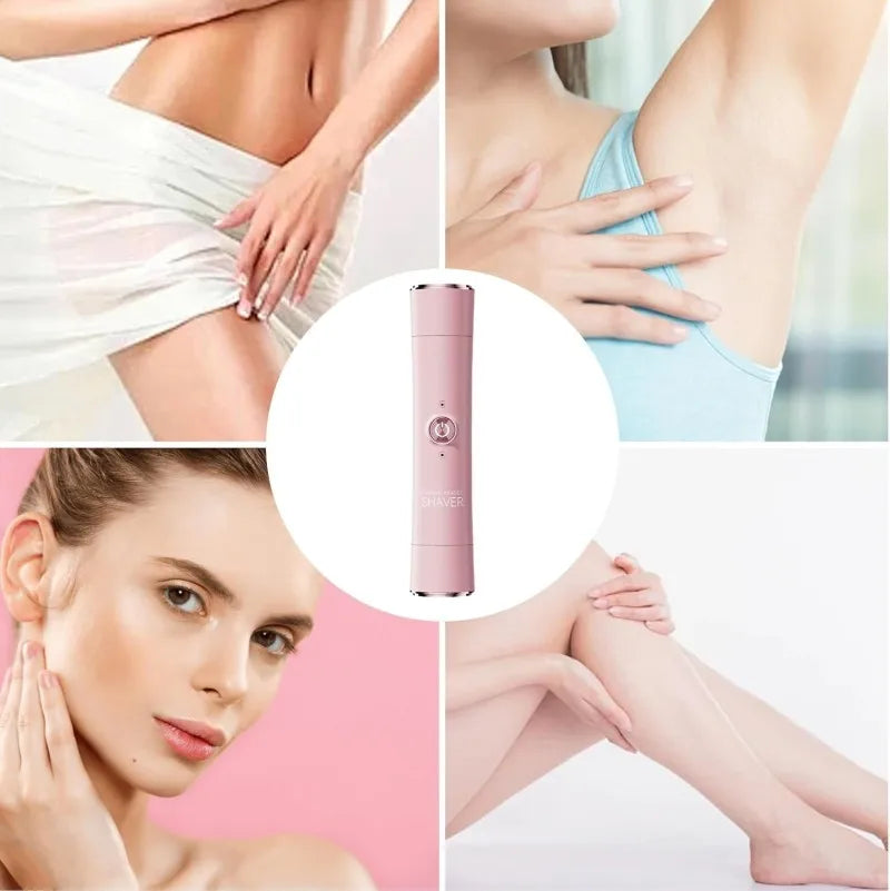 Double Head Electric Epilator Women Rechargeable Painless Hair Remover Shaver for Body Private Areas Bikini Gentle Trimming
