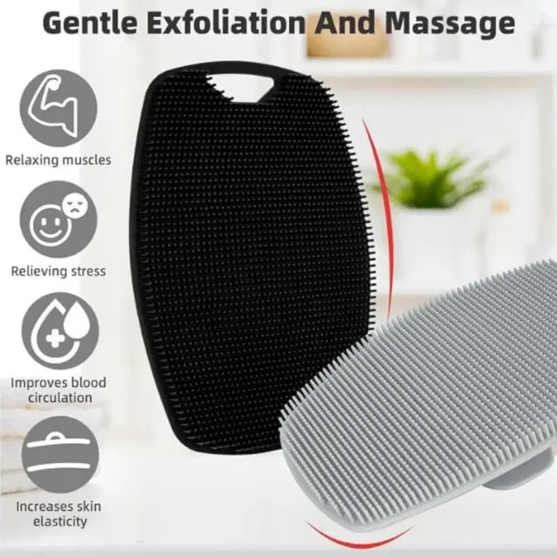 1/5pc Soft Silicone Exfoliating Brush Cleanser Manual Body Cleansing Body Care Scrubber Shower Gentle Massage Bath Brush For Men