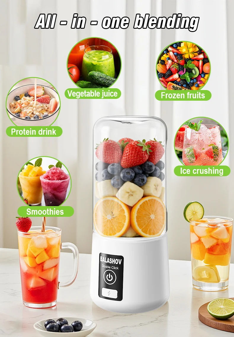 450ml Portable Juicers Blender Juice Maker USB Rechargeable Lemon Orange Fruit Juicing Cup Electric Juice Machine Travel Juicers