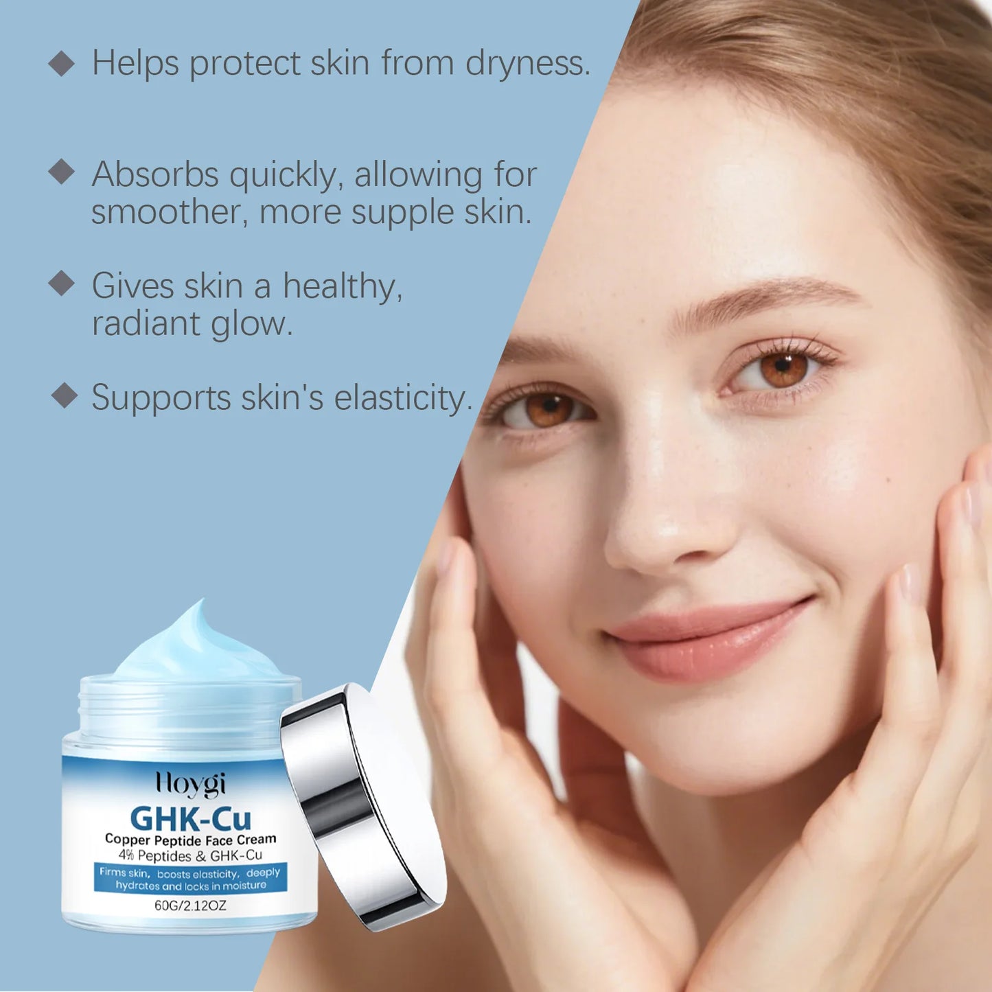 4 % Ghk-Cu Copper Peptide Cream Copper Peptide Face Cream Boost Elasticity Strengthen Skin Barrier Nourishing Firming Skin Care