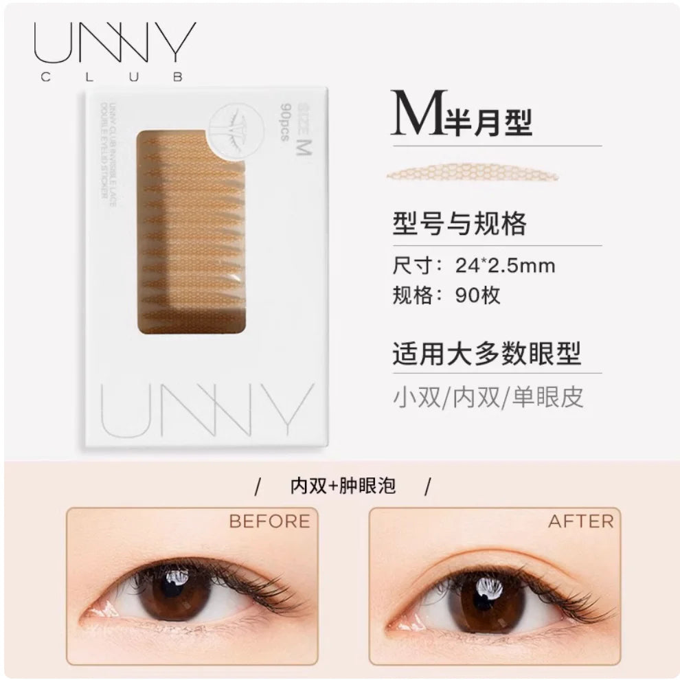 Unny Club Double Eyelid Stickers Seamless Natural Lace Invisible Makeup S M L Makeup Cosmetic