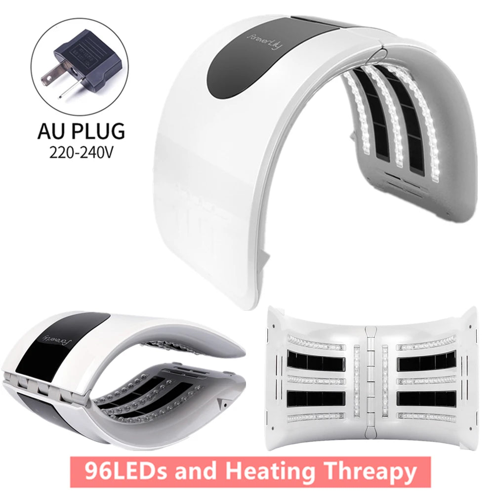 2 IN 1 Foldable 7 Color LED Photon 30-60℃ Heating Threapy Face&Body Mask Machine Salon Home Use Skin Rejuvenation Acne Skin Care