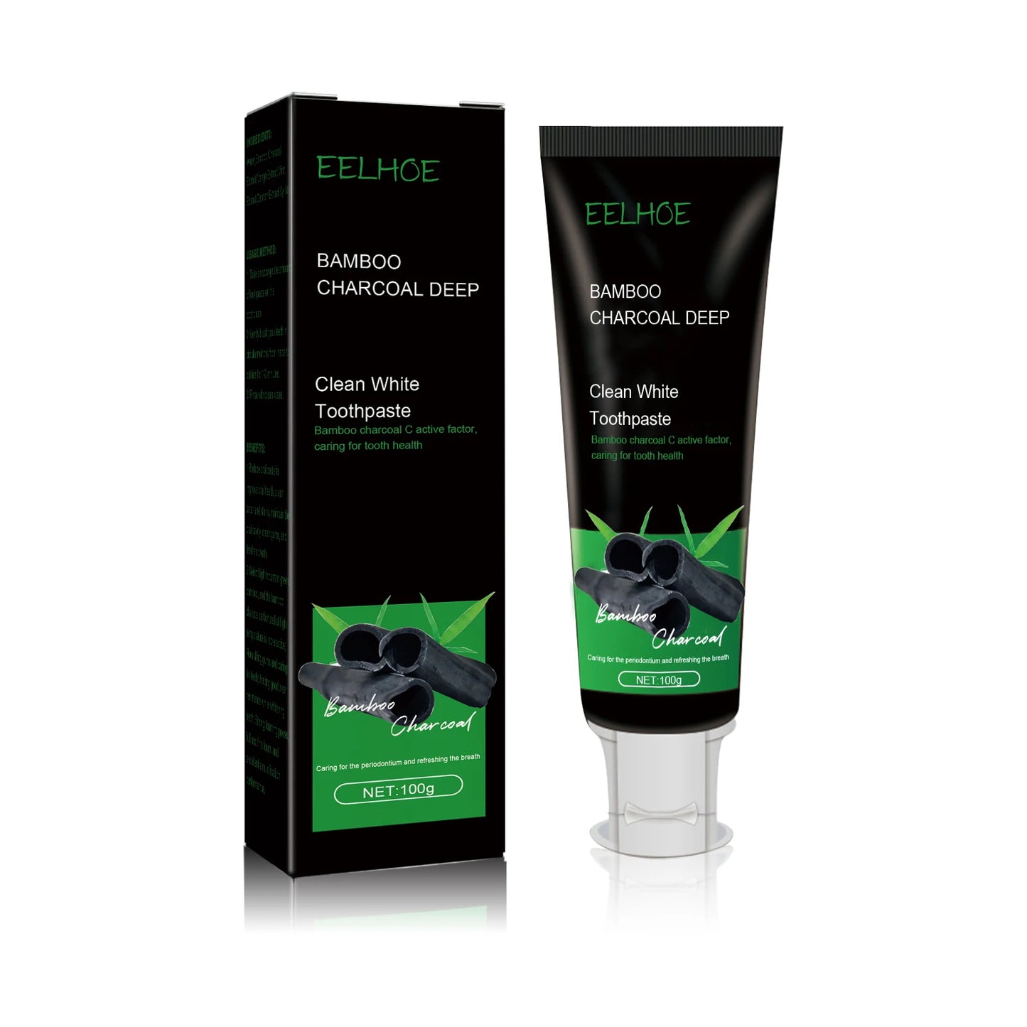 Clean White Toothpaste Effectively Remove Dental Plaque Eliminate Oral Odors Caring for Dental Health Bamboo Charcoal Toothpaste