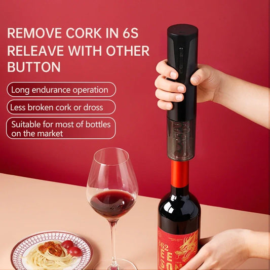 2025 NEW Portable Electric Wine Opener Type-C Rechargeable 35mm Diameter Automatic Wine Bottle Cork Screwer Kitchen Accessories