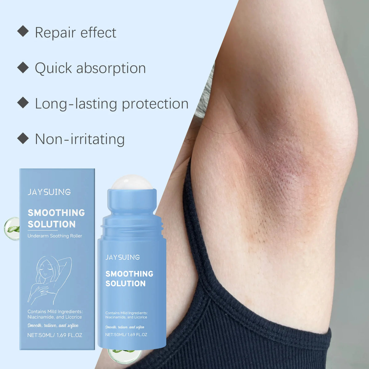 After Hair Removal Cream Moisturizing Relieve Armpit Skin Pain Discomfort Reduce Redness Improve Dullness Repair Underarm Cream
