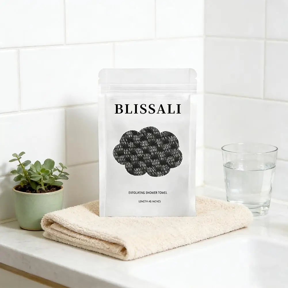 Bath Towel Exfoliating Deep Cleansing Shower Towel Skin Care Exfoliating  Brush Tool Bath Accessory Black, Pink