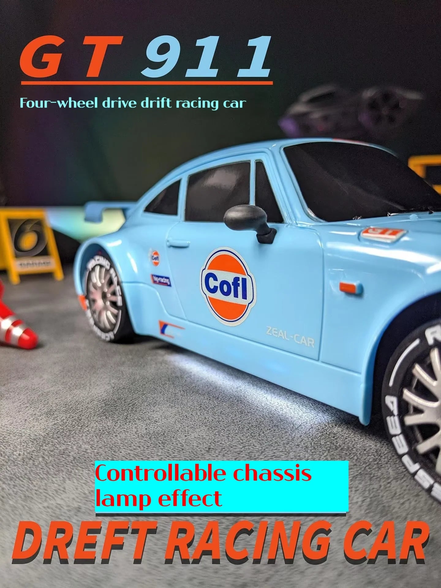 2026 New Remote Control Car, Limited Edition RC Drift GT 911, Full-Size Car, Accelerator, Four-Wheel Drive, Racing Car, Boy Toy.