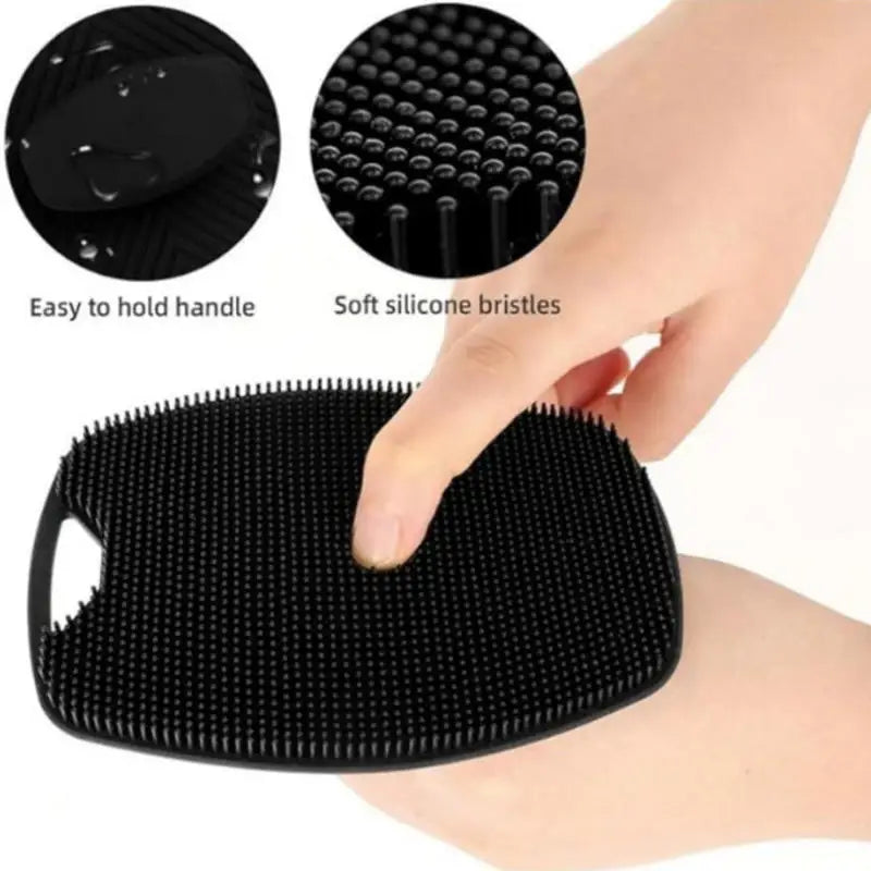 1/5pc Soft Silicone Exfoliating Brush Cleanser Manual Body Cleansing Body Care Scrubber Shower Gentle Massage Bath Brush For Men