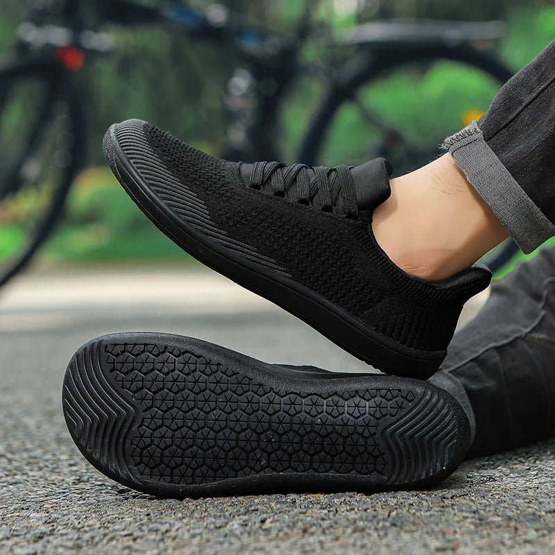 Plus Size 50 51 52 53 54 Wide Toe Box Barefoot Shoes Men Casual Mesh Shoes Minimalist Zero Drop Sneakers Breathable Big Foot